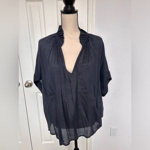 Navy Blue Oversized Top by Banana Republic